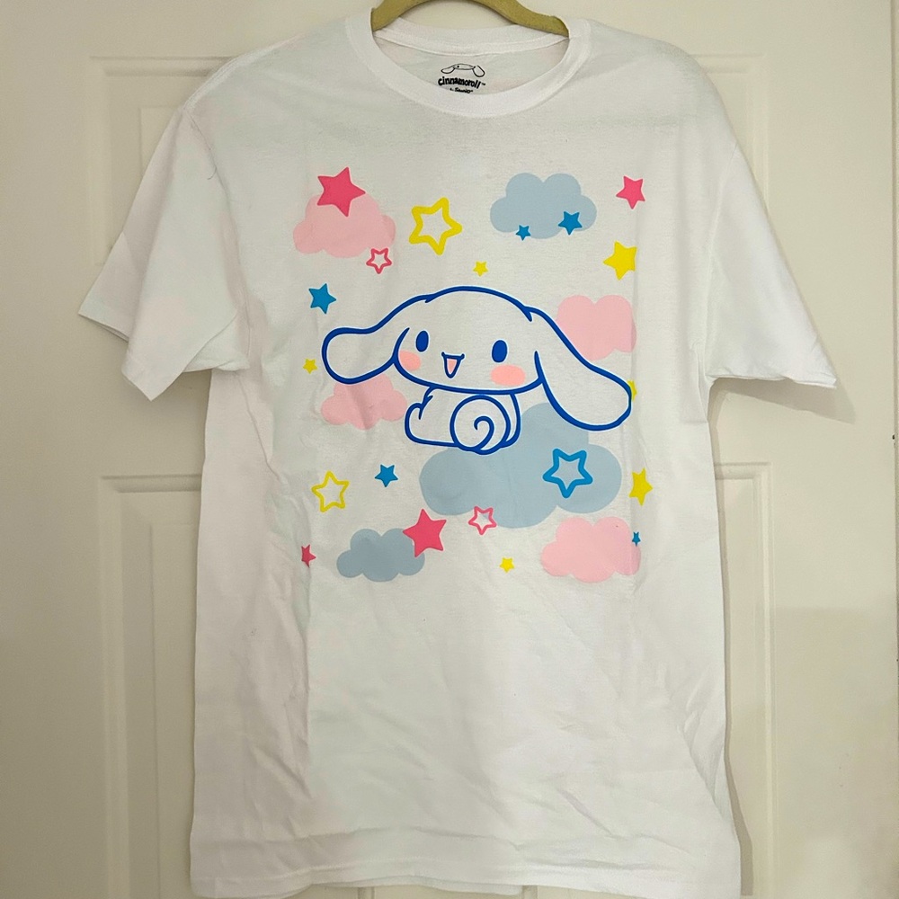 Sanrio Cinnamoroll Short Sleeve Fashion Graphic T-shirt Women Cute Sz Large